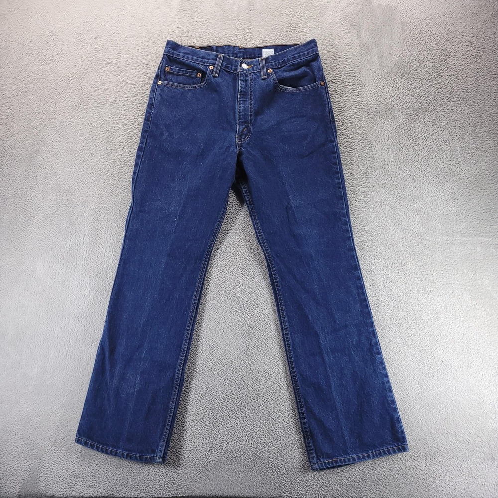 VTG Levis 517 Jeans Mens 34x30 Blue Slim Bootcut Dark Wash Made In USA Y2K